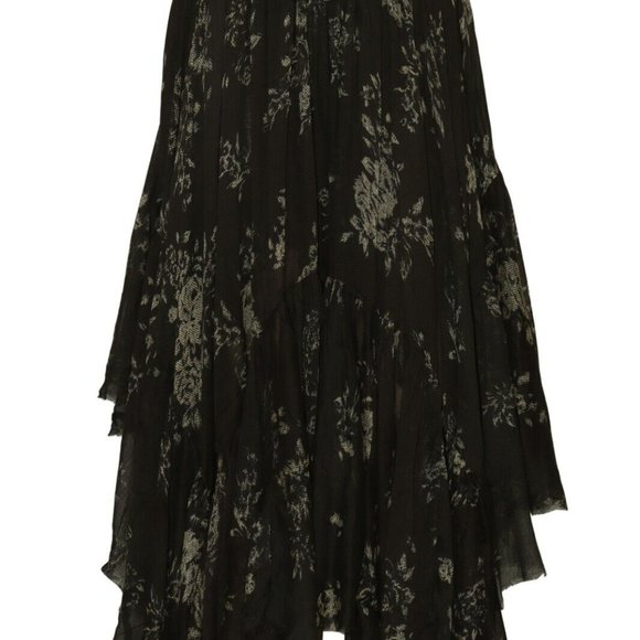 Free People Fp One Clover Printed Skirt Asymmetrical New XS,S & M - Picture 6 of 7